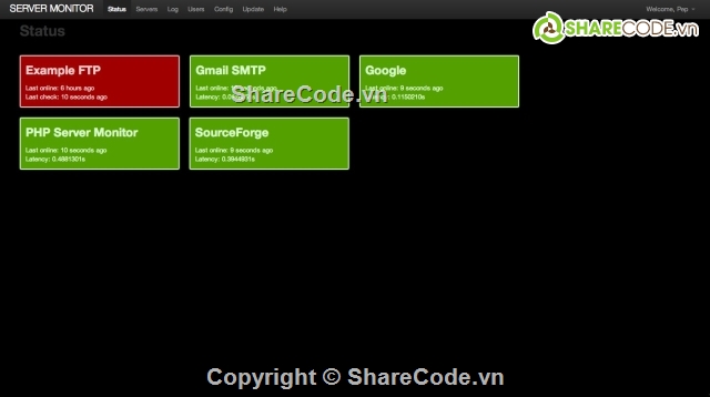 client - server,php vs mysql,PHP Server Monitor,Công cụ theo dõi website,Công cụ theo dõi máy chủ