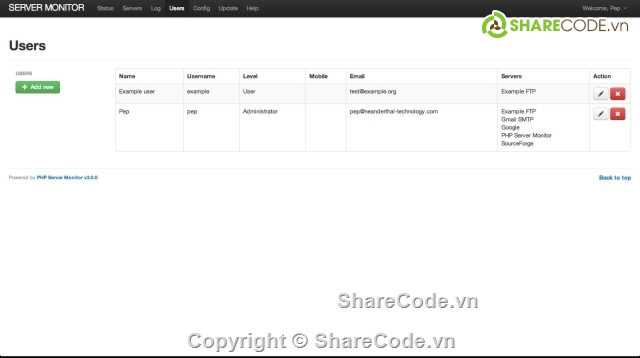 client - server,php vs mysql,PHP Server Monitor,Công cụ theo dõi website,Công cụ theo dõi máy chủ