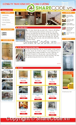 web công ty kính,web công ty,website giới thiệu,code công ty kính