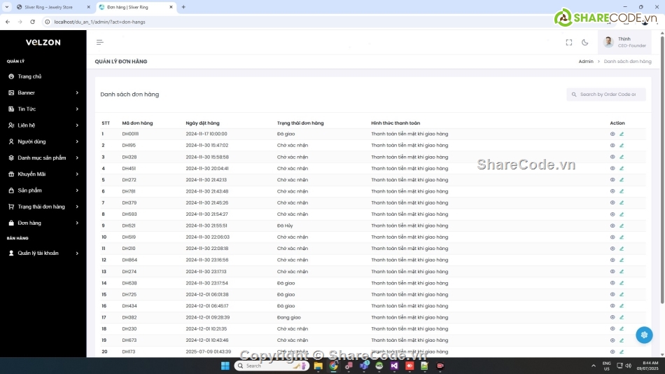 Share code đồ án bán trang sức php mysql,Share code đồ án web bán hàng trang sức php,đồ án web bán trang sức php mysql
