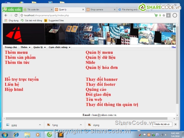 bán đồ online,full code php,đồ án php,share code,share code đồ án bán camera online,web quản lý