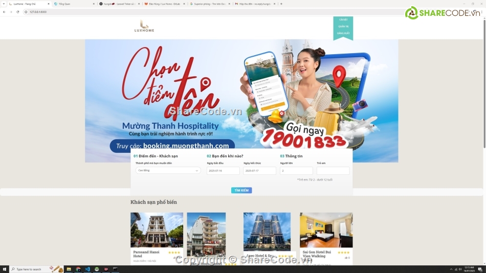 đồ án web quản lý đặt phòng khách sạn,web quản lý đặt phòng khách sạn php mysql,đặt phòng khách sạn php mysql