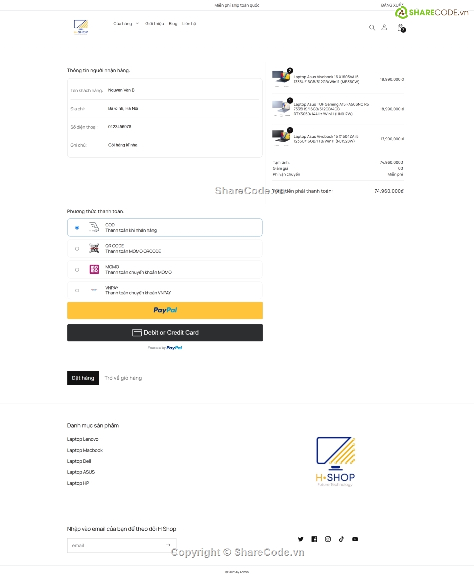 đồ án php,website bán hàng,php mysql,code web điện thoại,laptop online,điện thoại
