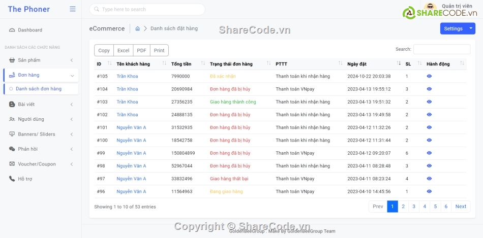 code web,code web dep,đồ án web php,php thuần,php mysql,share code php