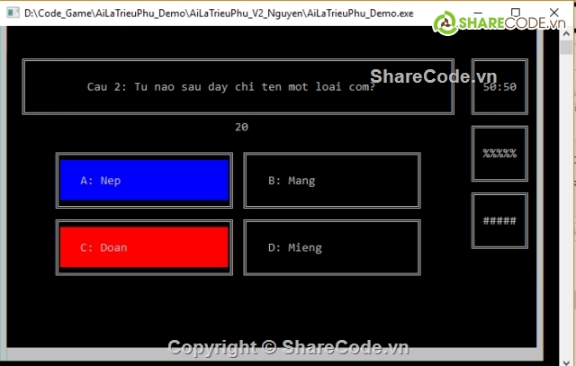 Game C++ for newbie,Game Ai La Trieu Phu C++,Game Ai La Trieu Phu with C++,Ai La Trieu Phu C++,Code Ai La Trieu Phu C++,Ai La Trieu Phu source code