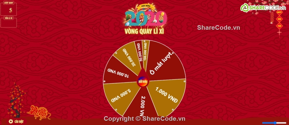 sharecode.vn,vòng quay,code game vòng quay,html,vòng quay may mắn