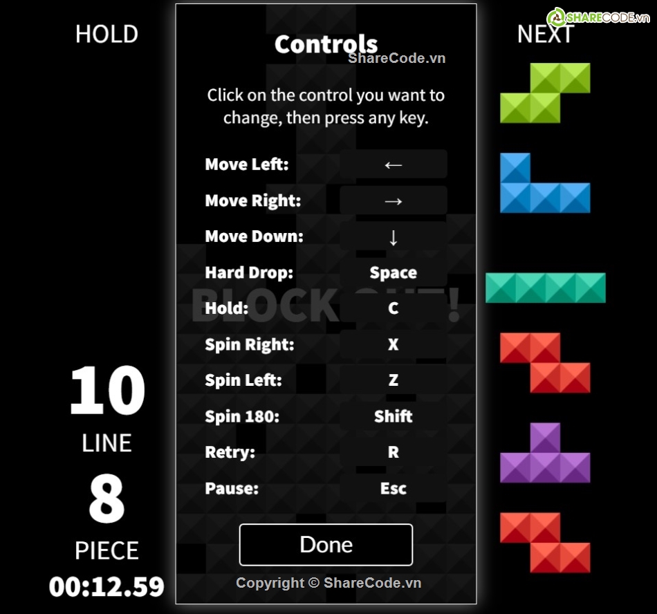 game tetris,code game tetris,javascript game tetris,game xếp hình tetris JS,web game tetris,code web game