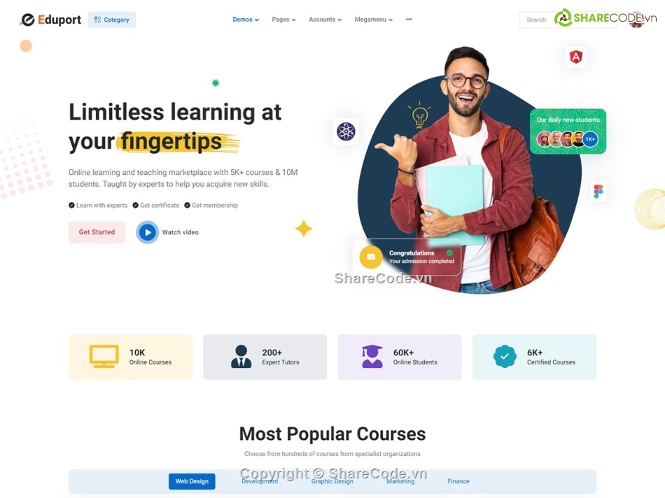 HTML Template,khóa học,giáo dục,Eduport,lms,hệ thống lms