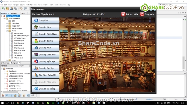 Code quản lý,quản lý thư viện,quản lý sách,quản lý thư viện sách
