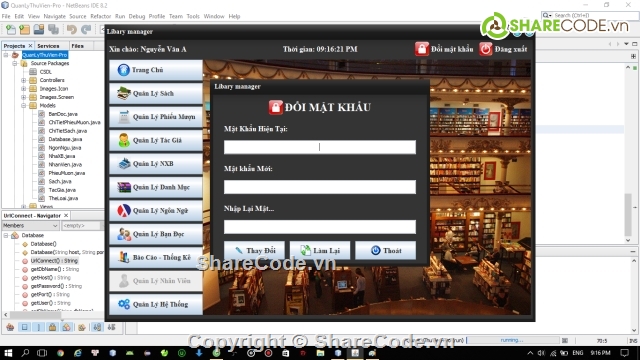 Code quản lý,quản lý thư viện,quản lý sách,quản lý thư viện sách