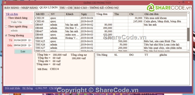 quản lý bán hàng,sqlite,phần mềm quản lý,quản lý bán hàng c#