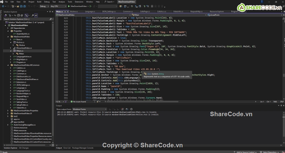 MaxDownloadVideo,tải video hàng loạt,sharecode