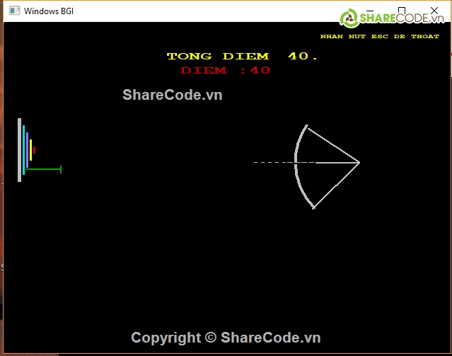 project code,code bằng C,game bắn cung,Code game
