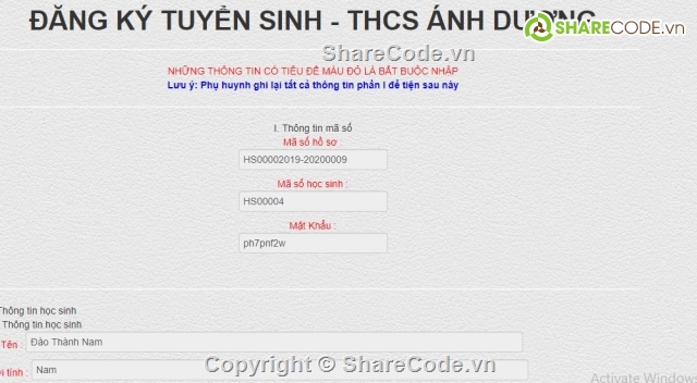 Tuyển sinh,Code tuyển sinh php,Tuyển sinh trực tuyến,Code quản lý tuyển sinh