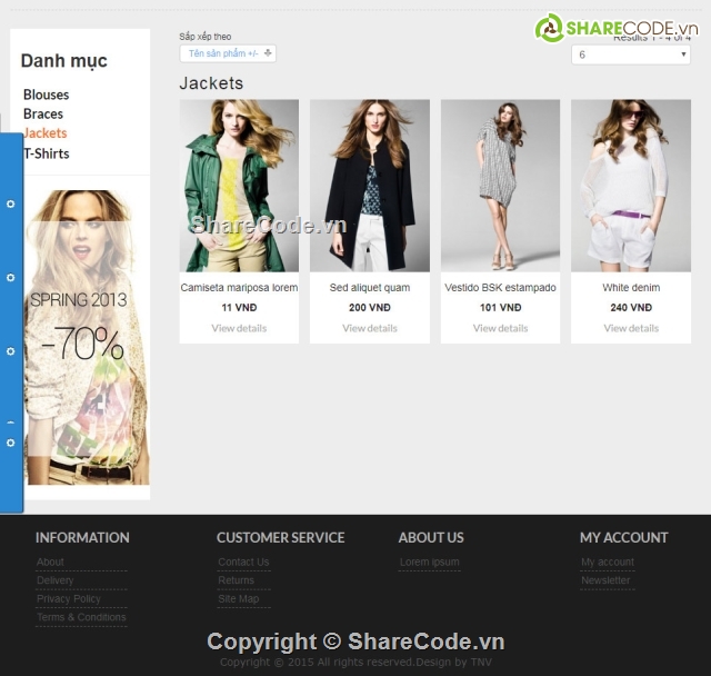 share code shop áo quần,code joomla,thời trang Joomla,Website thời trang,web thời trang