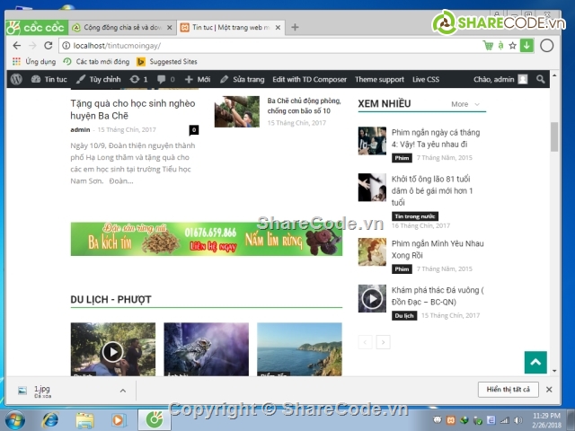 share full code,share code,code tin tức,web wordpress,website đẹp,Share source website tin tức