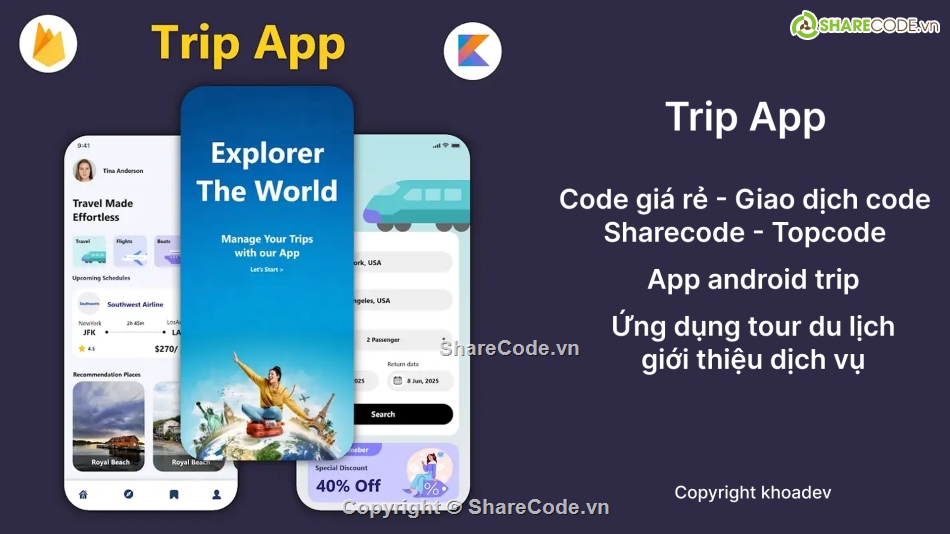 app trip,đặt tour du lịch,tour du lịch,app mobile android,booking tour,App Kotlin