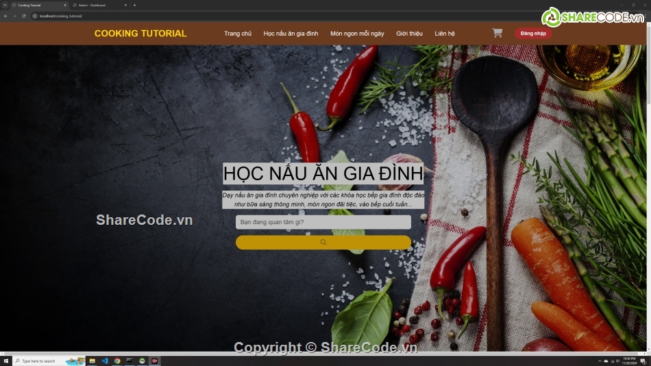 web php,php mysql,Website bán hàng,code web học nấu ăn,share code học nấu ăn,Đồ án web PHP