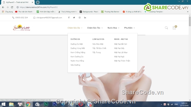 web mỹ phẩm,website bán hàng mỹ phẩm,website mỹ phẩm,code web mỹ phẩm,shop mỹ phẩm