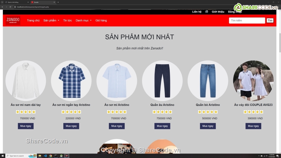 web php,php mysql,Website bán hàng,code web quần áo,share code quần áo,Đồ án web PHP