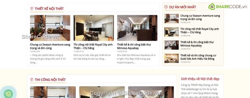 web công ty,nội hất,thiết kế,code nội thất,web nội thất