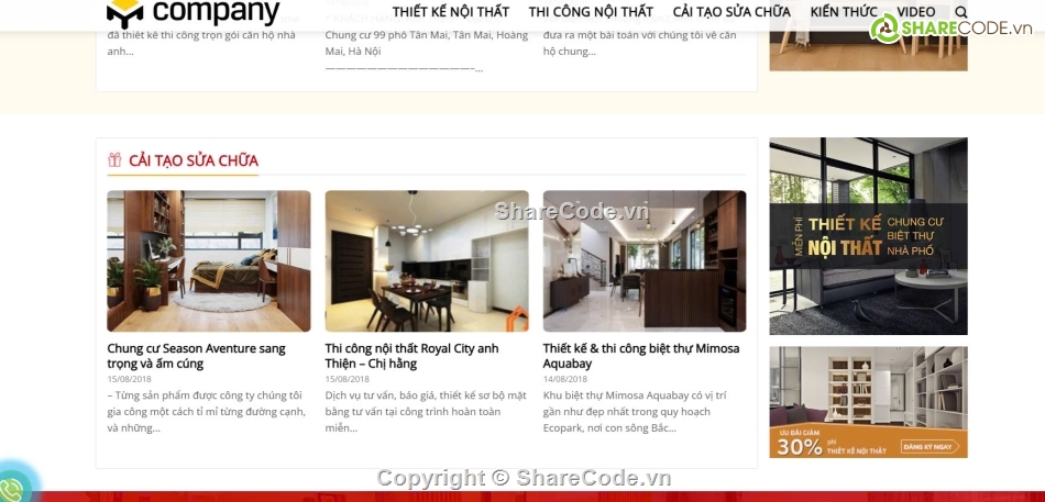 web công ty,nội hất,thiết kế,code nội thất,web nội thất