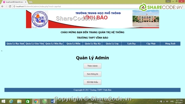 website trường học,web quản lý trường học,website giới thiệu trường học,quản lý trường học