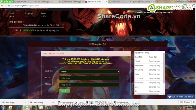 share code shop bán acc game,share code shop bán acc lol,share code shop bán acc cf,code bán acc,shop bán acc lmht