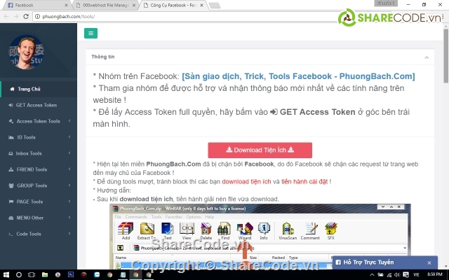 share code web bachphuong.com,web tool hỗ trợ facebook,tool token,Maketing Facebook,Token Live Check Max Speed