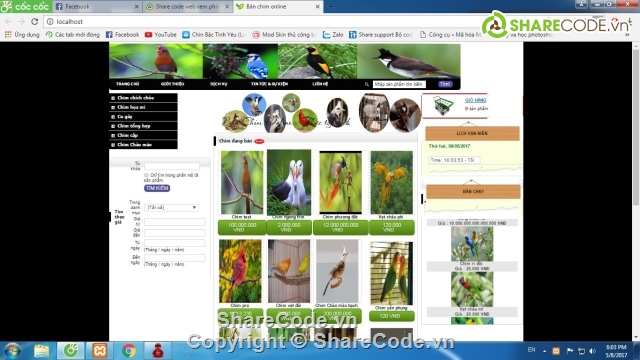share code ban chim,code ban hang,web bán chim cảnh,code web bán chim cảnh,web bán thú,web bán vật nuôi