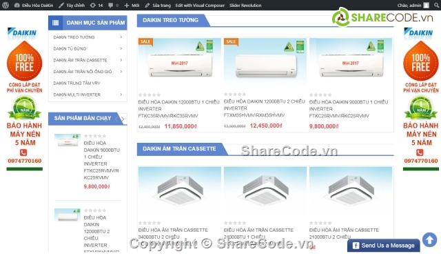 website đẹp,website bán điều hòa,website chuẩn seo,website bán hàng,website wordpress bán hàng