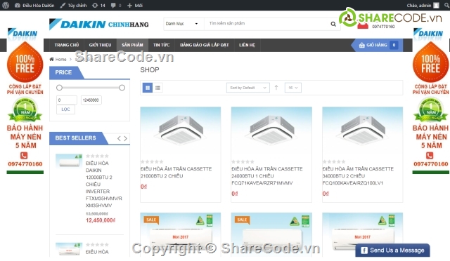 website đẹp,website bán điều hòa,website chuẩn seo,website bán hàng,website wordpress bán hàng