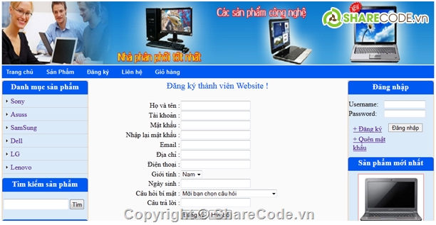 Website bán Laptop,Web bán máy tính,đồ án web asp.net,Code web bán hàng asp.net,Website bán hàng