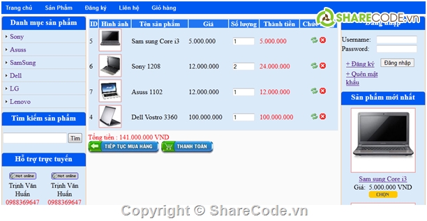 Website bán Laptop,Web bán máy tính,đồ án web asp.net,Code web bán hàng asp.net,Website bán hàng