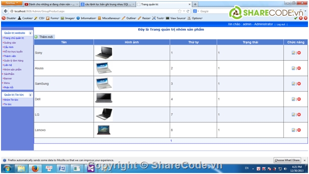 Website bán Laptop,Web bán máy tính,đồ án web asp.net,Code web bán hàng asp.net,Website bán hàng