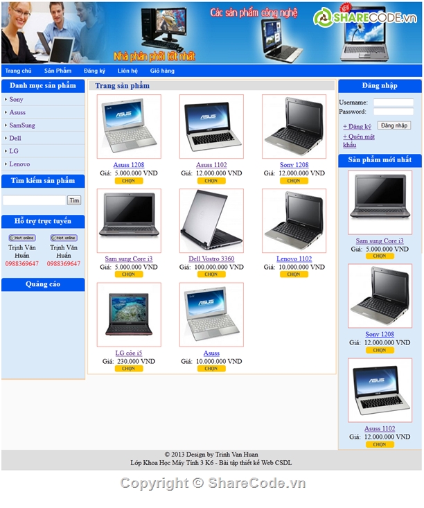 Website bán Laptop,Web bán máy tính,đồ án web asp.net,Code web bán hàng asp.net,Website bán hàng