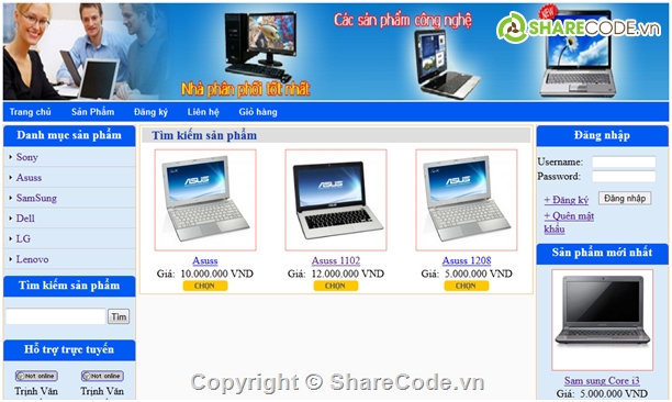 Website bán Laptop,Web bán máy tính,đồ án web asp.net,Code web bán hàng asp.net,Website bán hàng