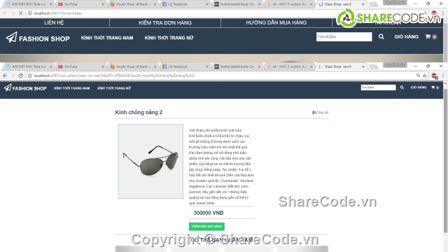 đồ án asp.net,web bán kính mắt,shop bán kính,cửa hàng mắt kính