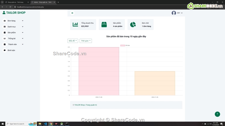 web php,php mysql,Website bán hàng,code web quần áo,share code quần áo,Đồ án web PHP