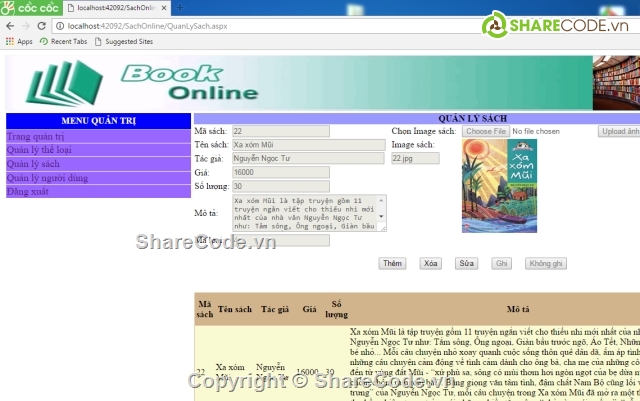 web quản lý cửa hàng sách,website bán sách asp.net,website bán sách,website mua bán sách,full code web bán sách online