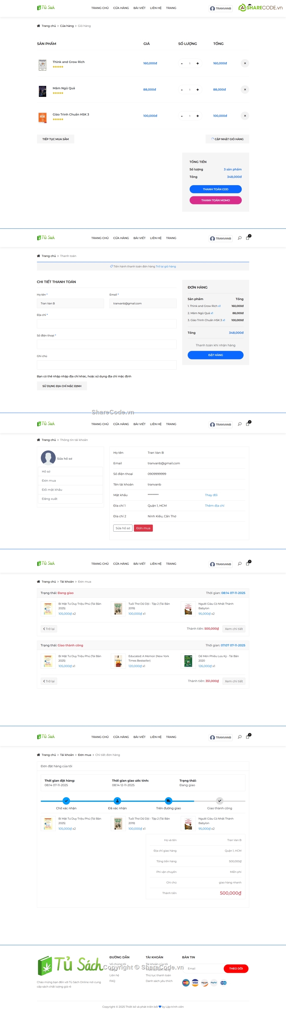 web bán sách,website bán sách,website bookstore,code bán sách,php mysql,website php mysql