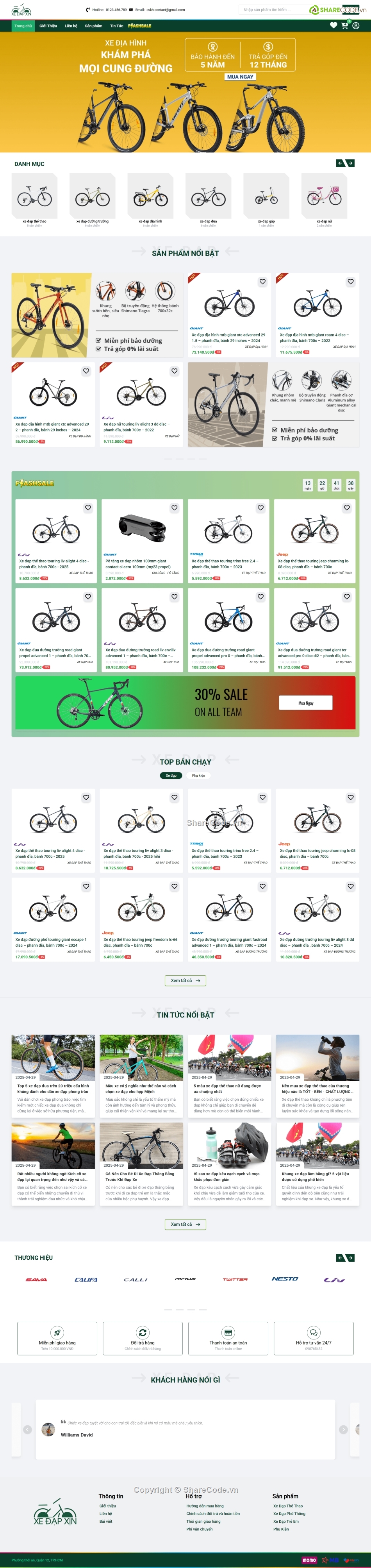 web bán xe đạp,web bán quần áo,web bán hàng,code website bán xe đạp,laravel,source code website