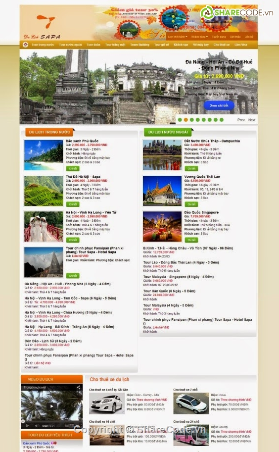 share code du lịch,Website du lịch,web công ty,website công ty
