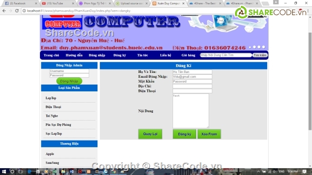 Web bán máy tính,Website bán hàng laptop,web bán hàng php,Source code bán Laptop