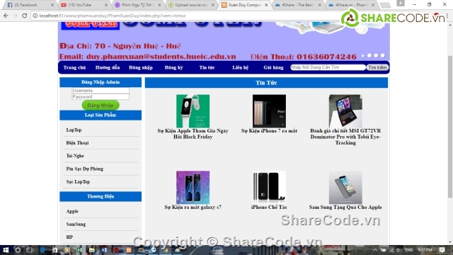 Web bán máy tính,Website bán hàng laptop,web bán hàng php,Source code bán Laptop