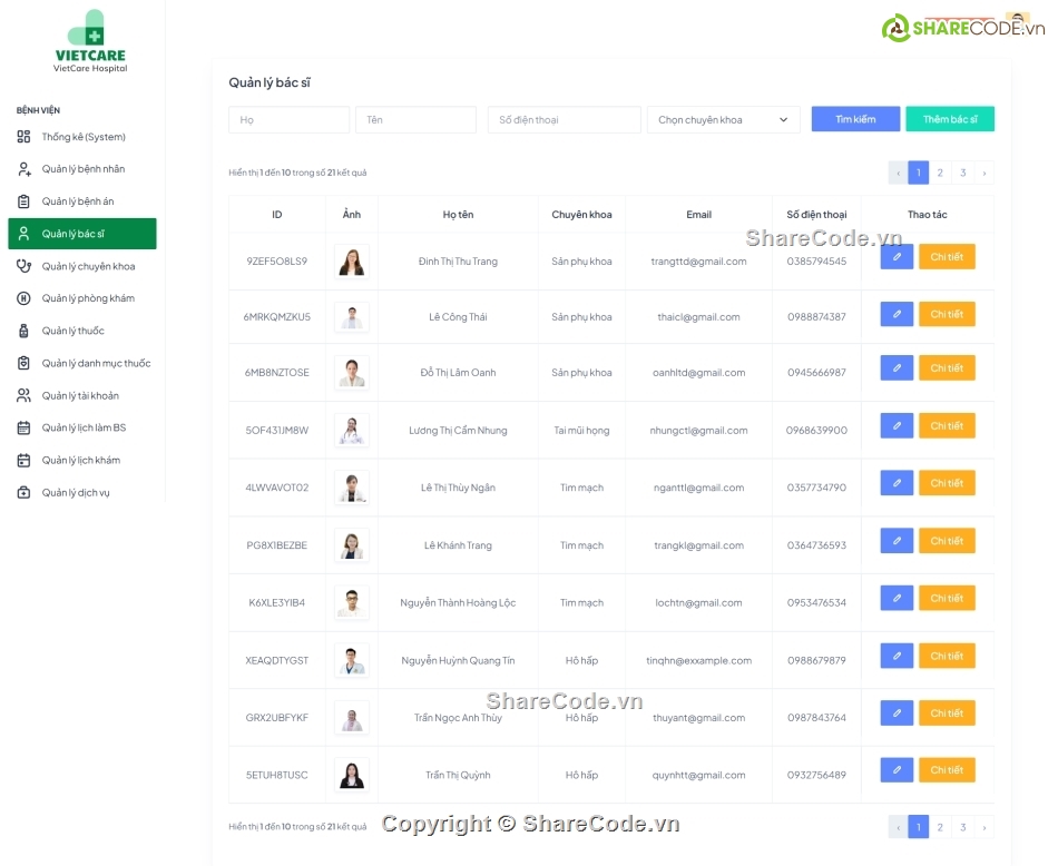 website bệnh viện,quản lý bệnh nhân,quản lý nhà thuốc,đặt lịch khám bệnh,laravel mysql,Web quản lý bệnh nhân bệnh viện