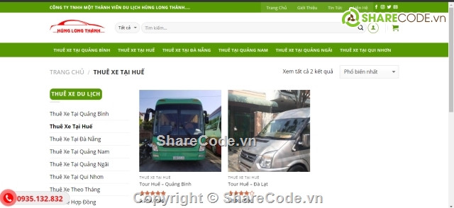 full code thuê xe,website đặt tour,web thuê xe,code cho thuê xe,website đặt tour du lịch