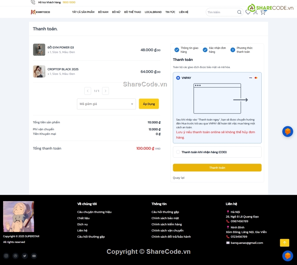 web bán quần áo,code bán áo quần,laravel,reactjs,shop quần áo,share code quần áo