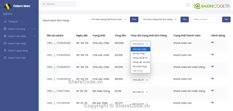 web bán quần áo,code bán áo quần,laravel,reactjs,shop quần áo,share code quần áo