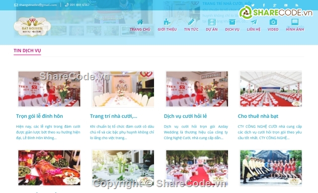 tổ chức sự kiện,website tin tức,website cưới hỏi,website dịch vụ,website sự kiện